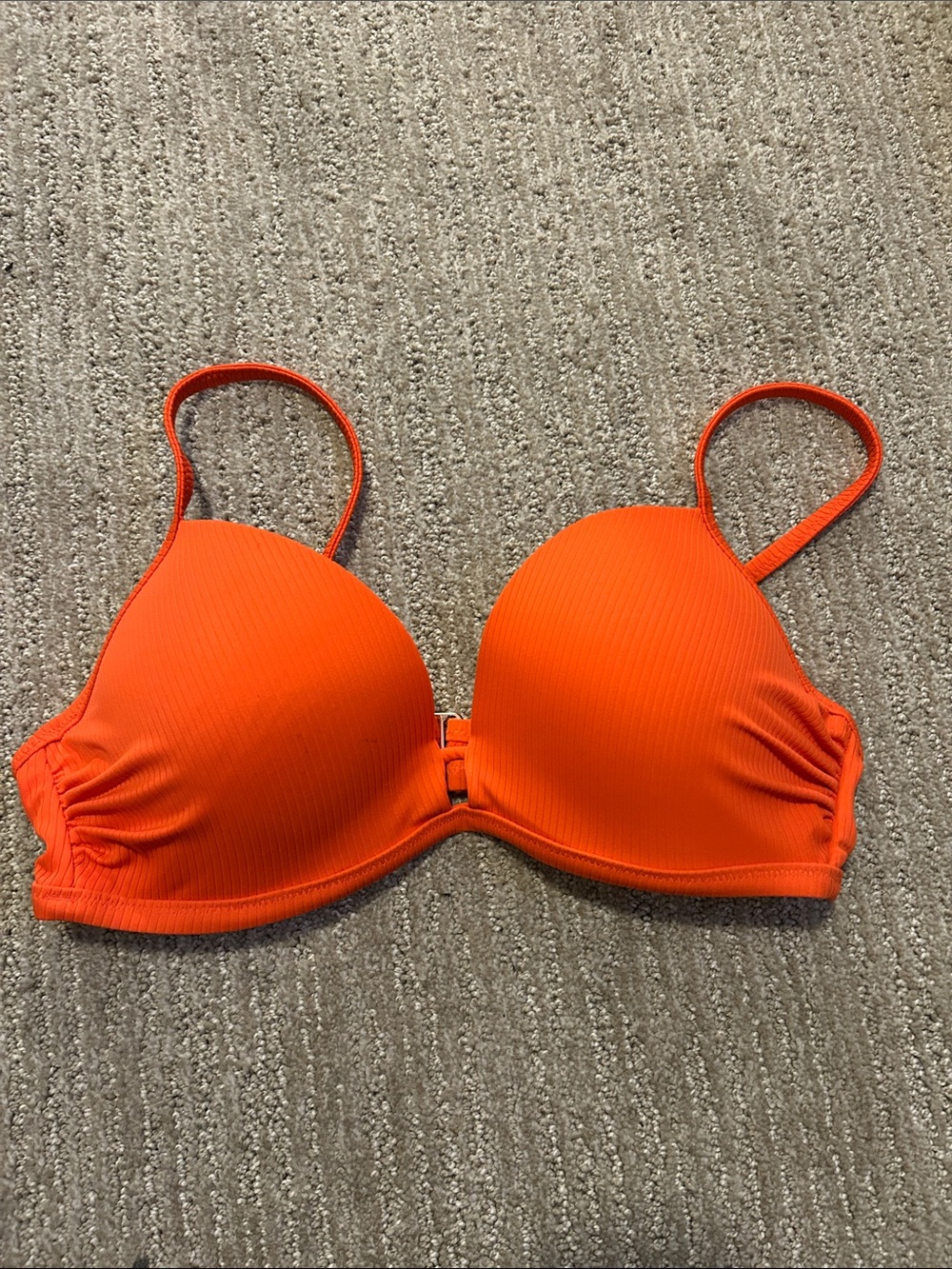Orange Padded Bikini Top